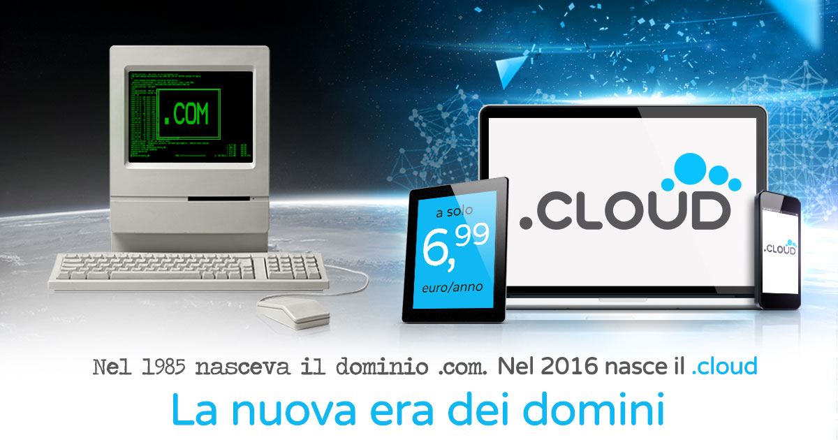 Aruba annuncia il lancio pubblico del dominio .cloud