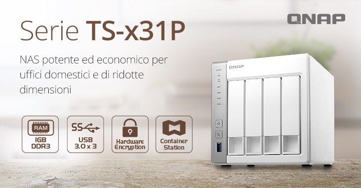 QNAP presenta il NAS TS-x31P