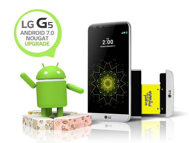 Android 7.0 Nougat è disponibile per LG G5