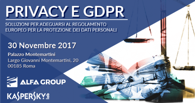 Al fine di aiutare le aziende ad adeguarsi al GDPR, Alfa Group ha organizzato un incontro per confrontarsi su un tema di stretta attualità e valutare e proporre le soluzioni adeguate